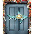 Kd Americana Shark Scenic Wooden Decorative Door Hanger KD1772686